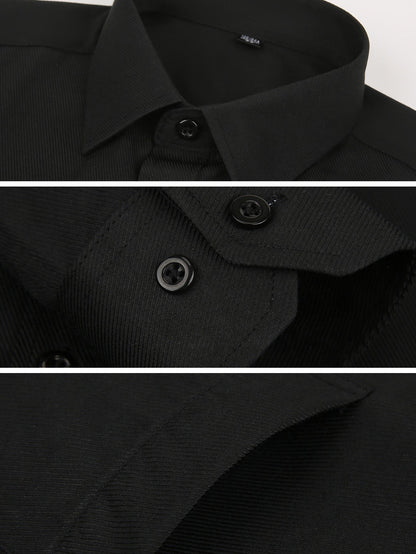 Men's Classic Cotton Button-Down fabric detail, date night shirt